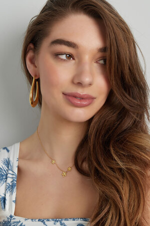 Collar clásico de flores - oro  h5 Imagen2